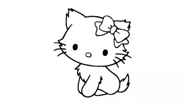 漂亮简单萌萌哒小猫咪绘画,萌萌哒猫咪简笔画