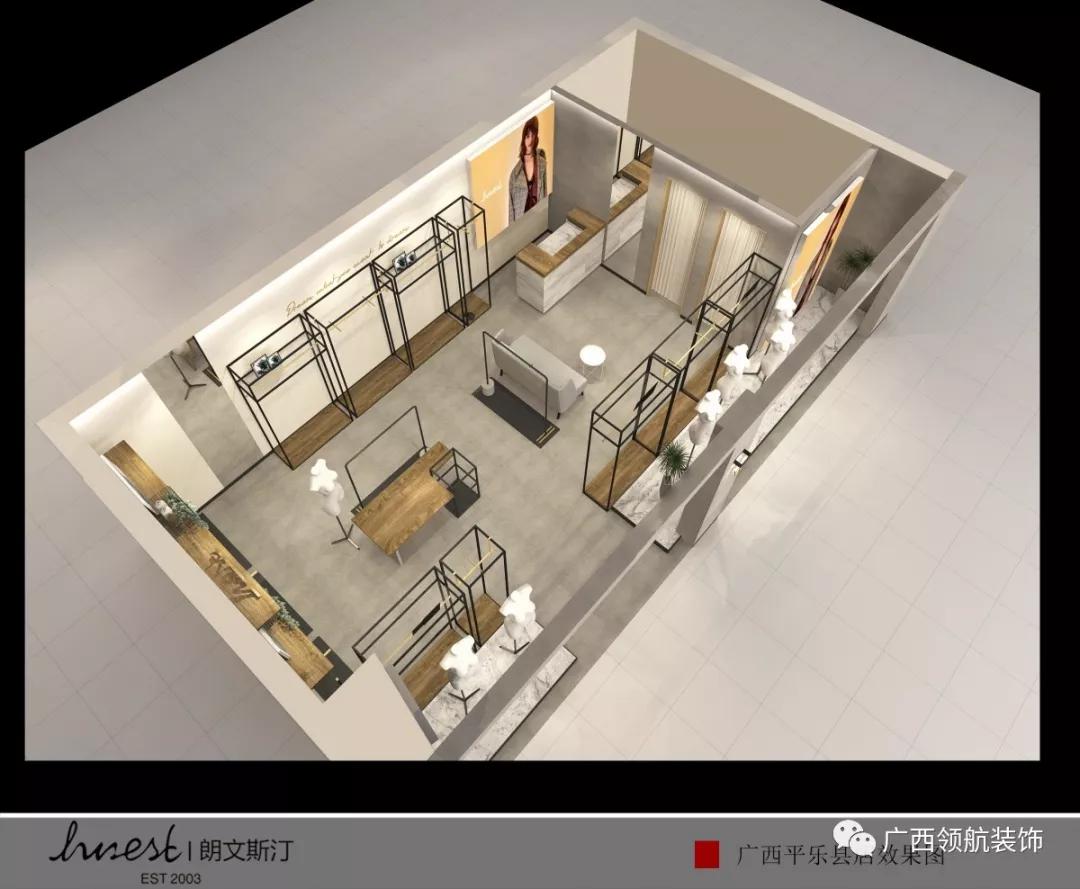 女装店装修简约灰,女装店装修最新风格简约100平方