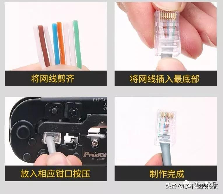 全自动网线水晶头制作机器,制作网线水晶头线序口诀