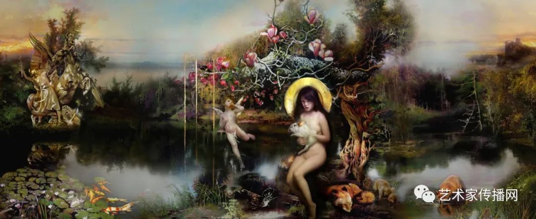 梦幻油画少女唯美图片,梦幻少女绘画图片