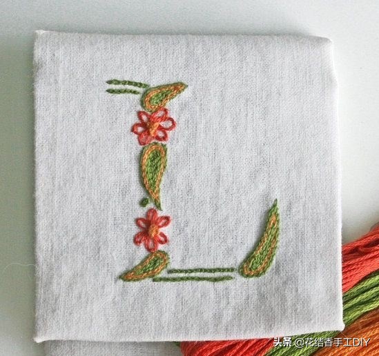 刺绣英文字母教程全针绣,好看有意义的刺绣
