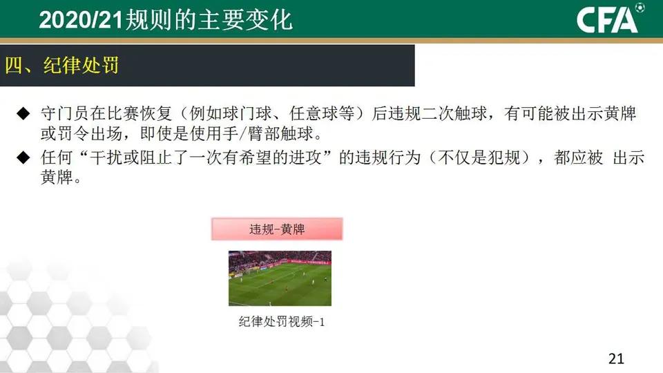 「中国足协」IFAB2020/21竞赛规则条款解读（内附动图案例）