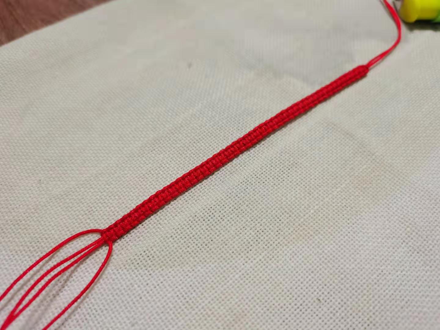 细手绳编转运珠手绳教程,红绳转运珠编绳教程