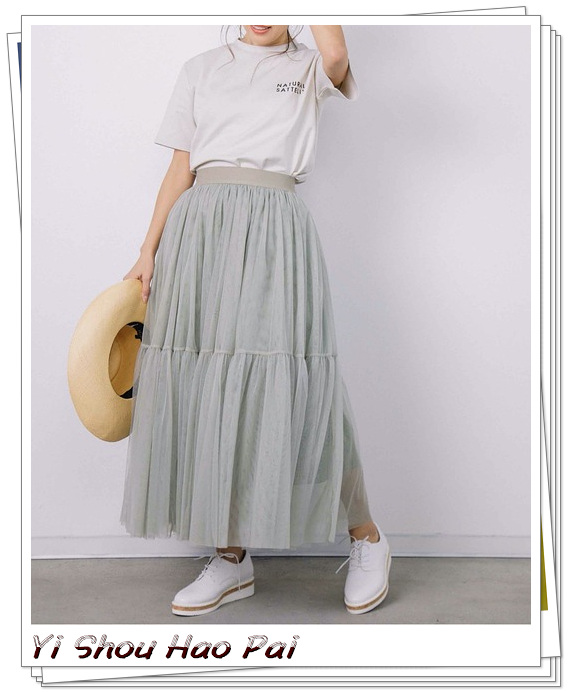 女生网纱裙穿搭技巧,夏天半身网纱裙的穿搭方法