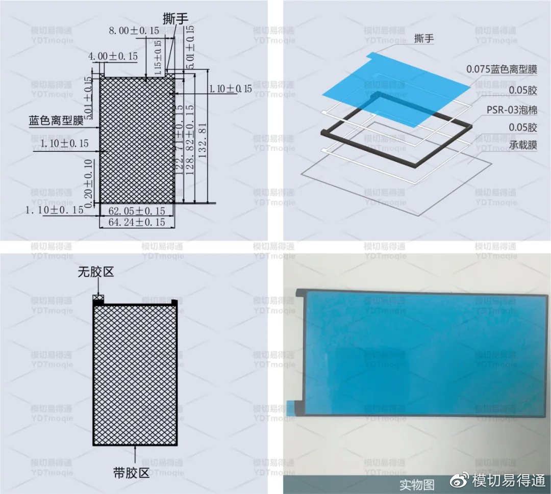 泡棉胶带浅槽工艺,模切泡棉工艺流程图