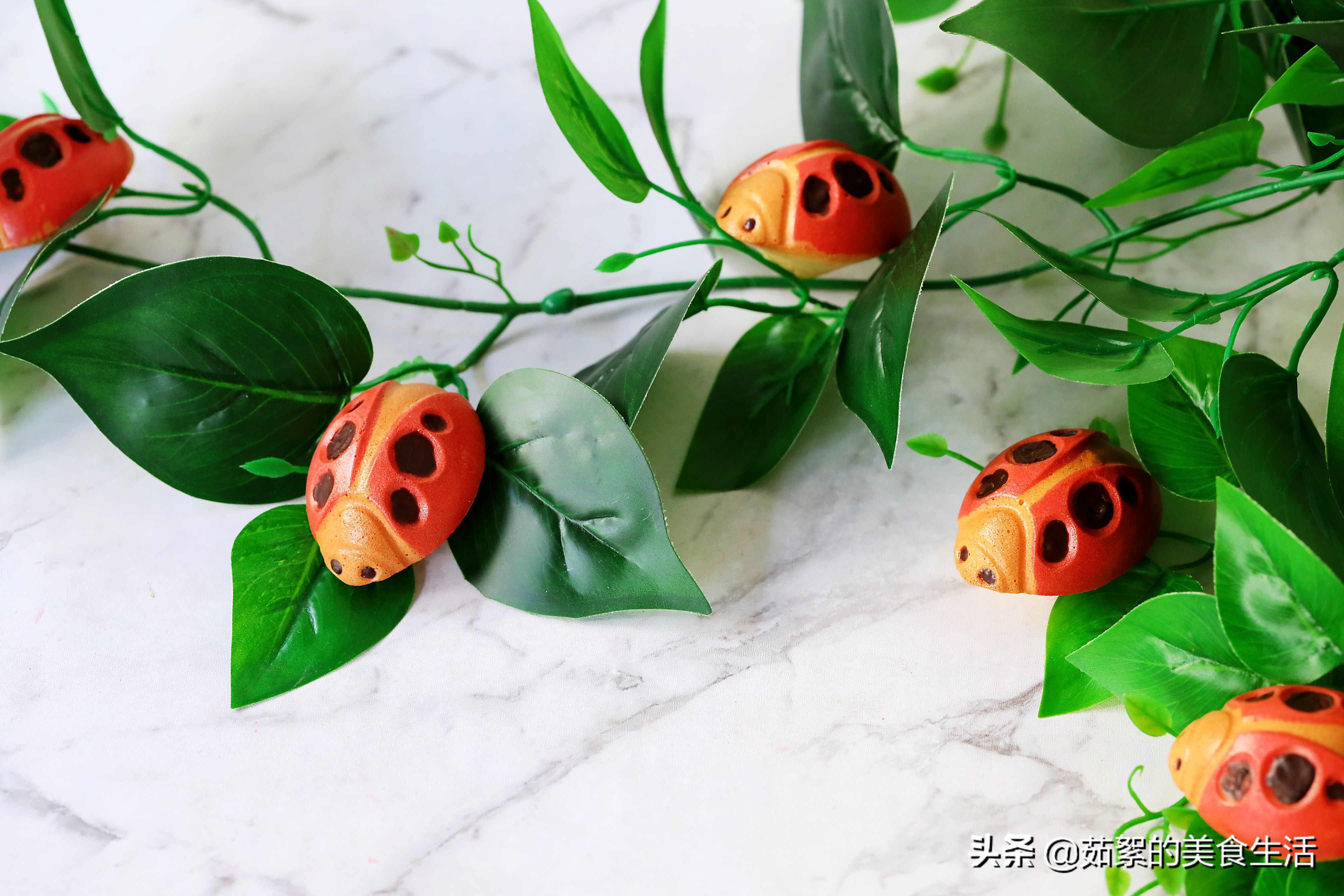 手工七星瓢虫蛋糕,瓢虫蛋糕爆浆蛋糕