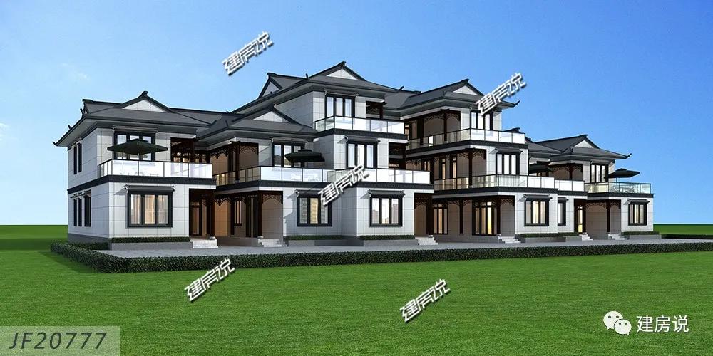 三层办公楼外观设计高端大气,二层中式风格办公楼