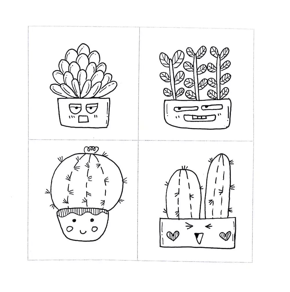 简笔画植物手抄报,手抄报植物简笔画