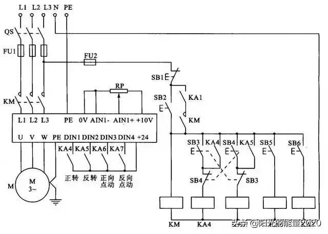 输送带自动控制电气原理图,自动控制电气图讲解