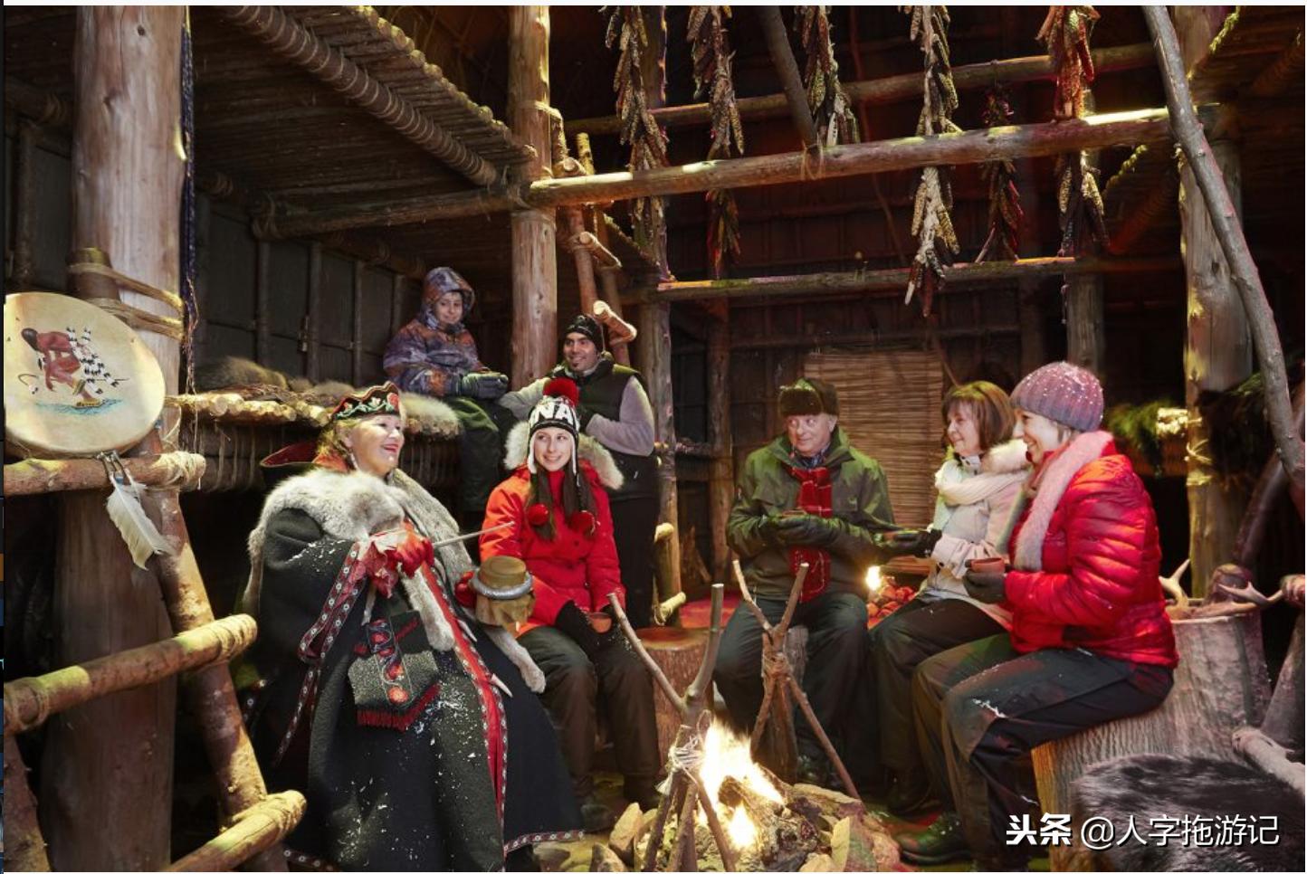 冬日极客，加拿大Wendake穿着狼爪去狼族