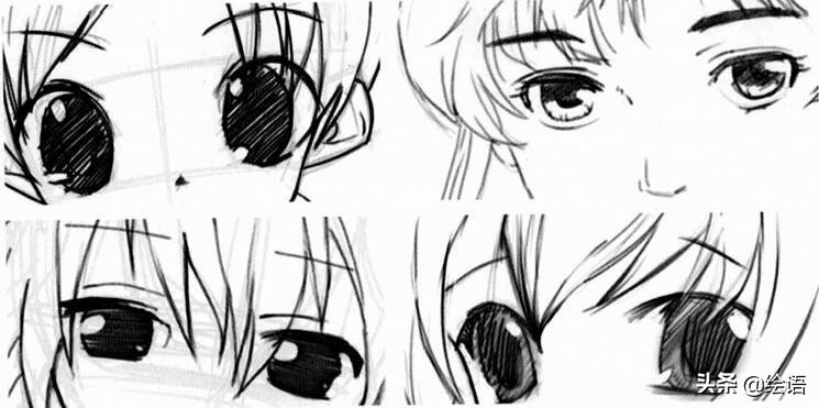 铅笔画动漫眼睛的画法步骤,动漫人物的眼睛画法简笔画图片