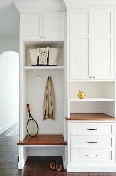 入户门厅造型设计,入户只能做一扇门的鞋柜怎么设计