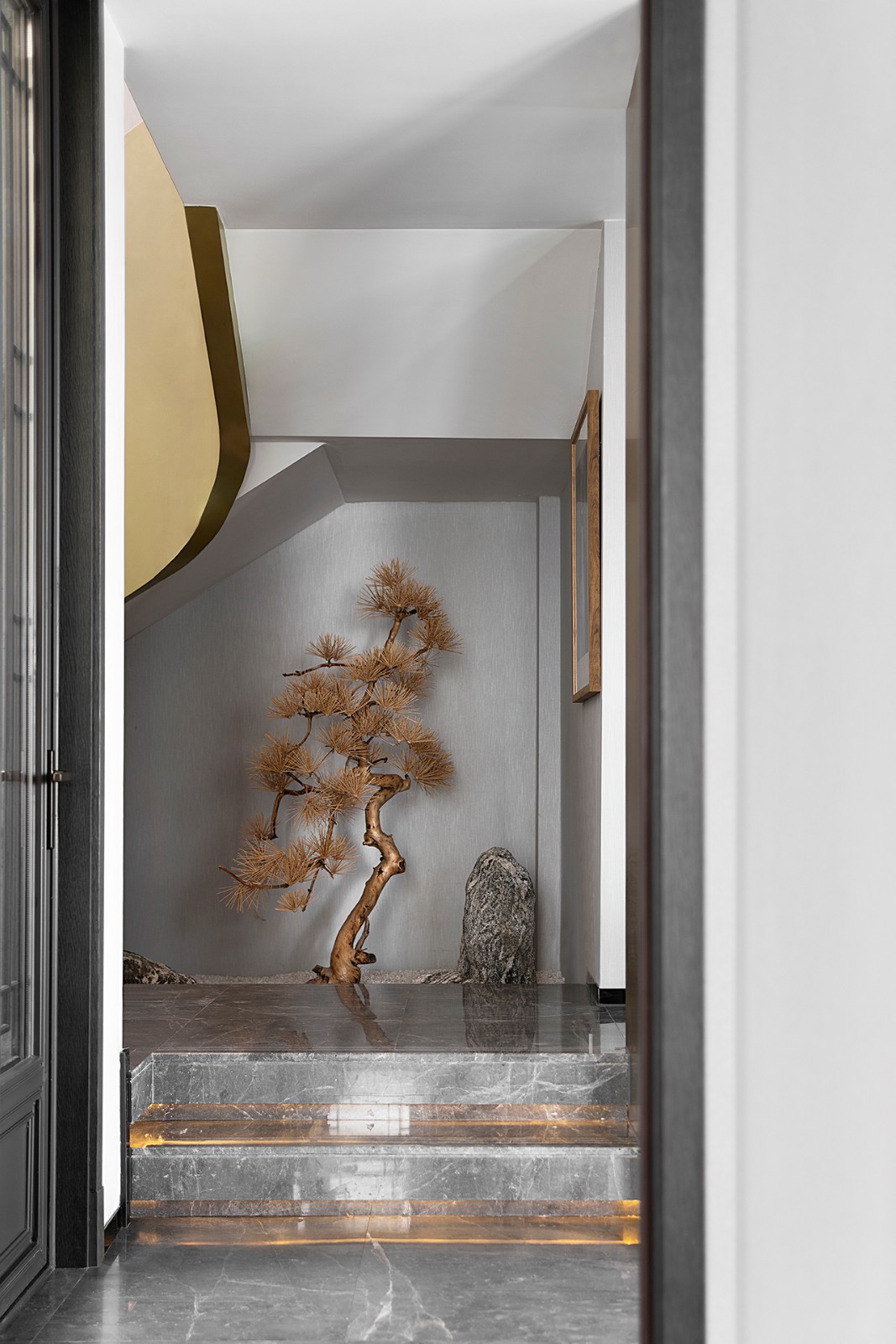 中国风别墅庭院有地下室,带院子的中国风禅意建筑