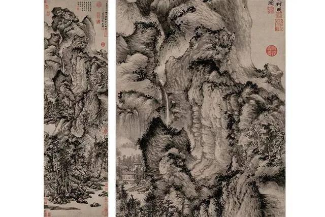 中国画勾线和皴法区别,中国画山石的皴法视频