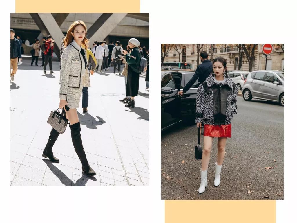 韩国look穿搭,冬穿搭韩系裙装