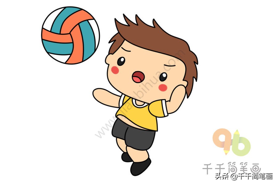 中国女排队员绘画,中国女排小学生绘画