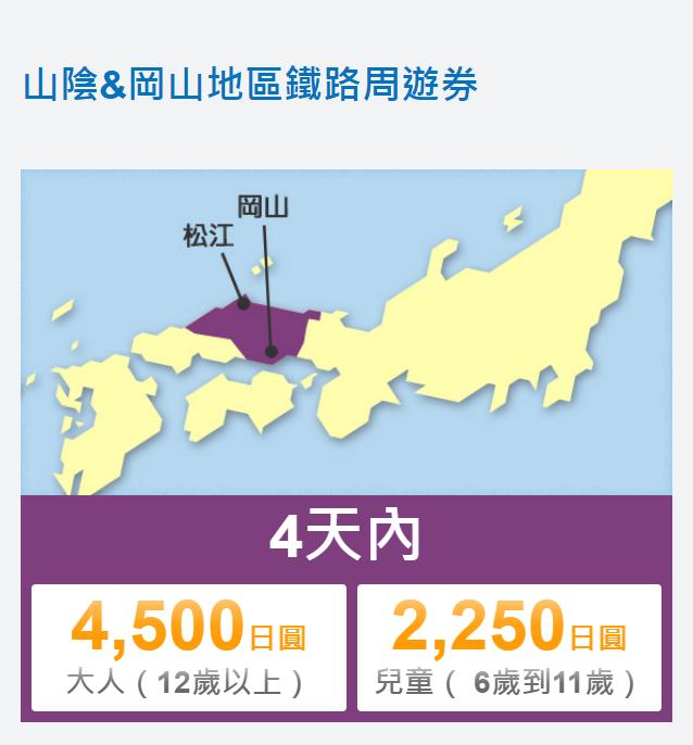 日本铁路套票价格表,日本铁道套票