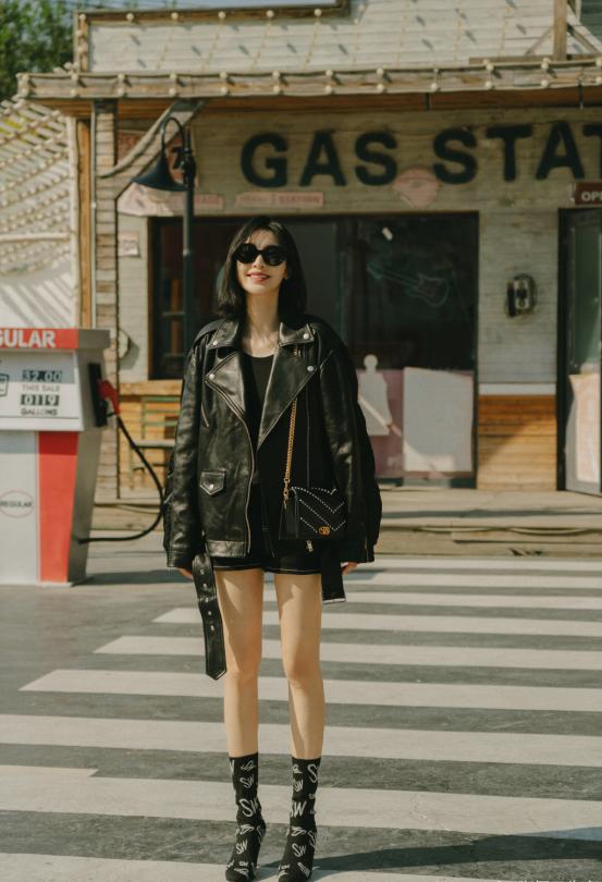 张俪皮衣,明星张俪皮衣搭配