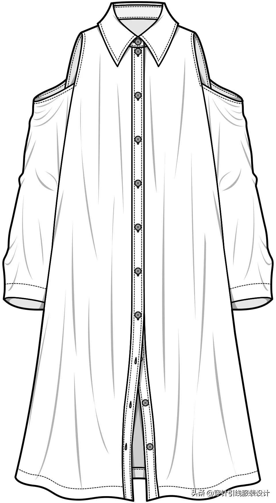 宽松洋气时装衬衣裙中长款,秋季爆款连衣裙衬衫裙