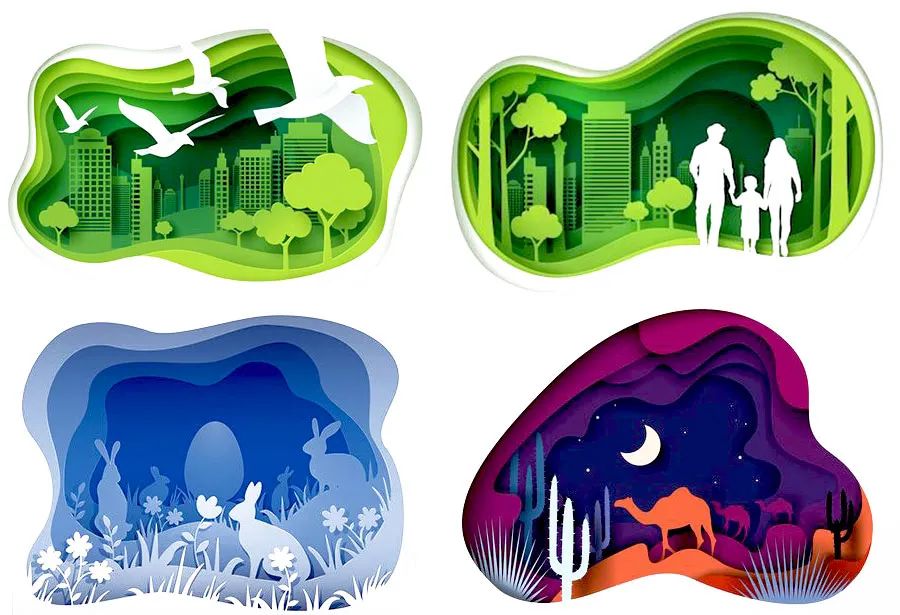 美丽的蘑菇创意儿童画,彩色蘑菇创意儿童画教程