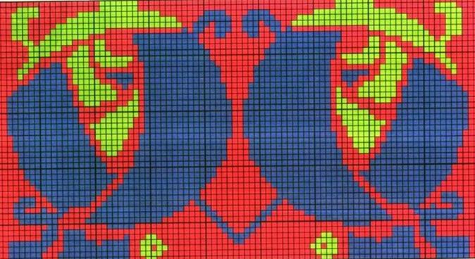 4-6岁儿童花毛衣图案大全,毛衣提花花卉图案图解