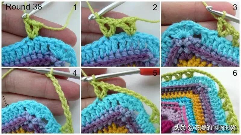 曼陀罗毯子编织教程,苏菲花园曼陀罗毯子钩法高清图解