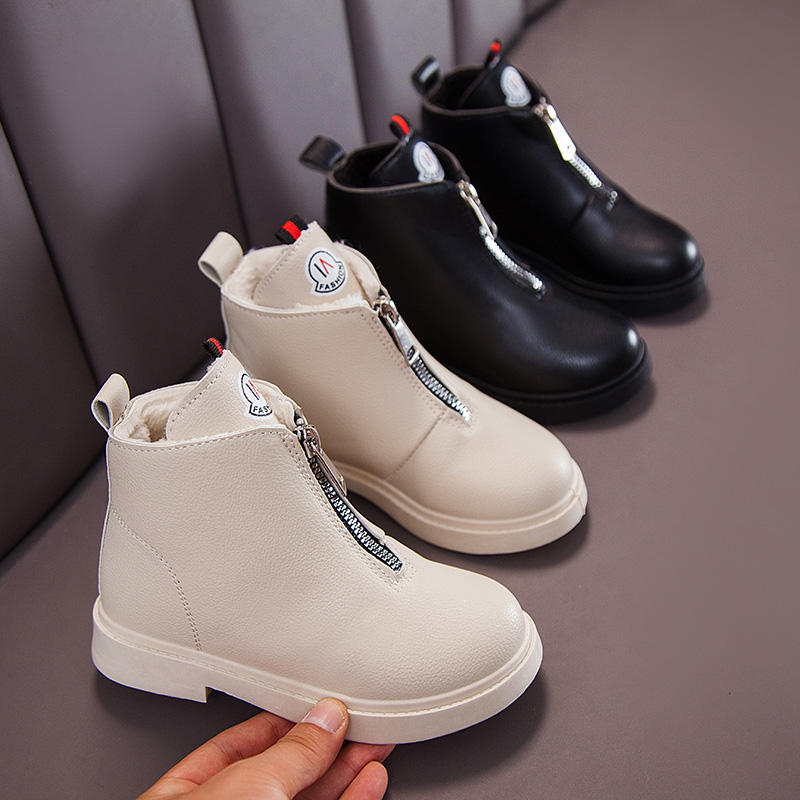 童鞋男童1-3岁秋冬马丁靴加绒,男童冬季加绒马丁靴爆款2022新款