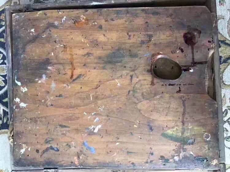 画家用的油画箱,民国手提箱写真