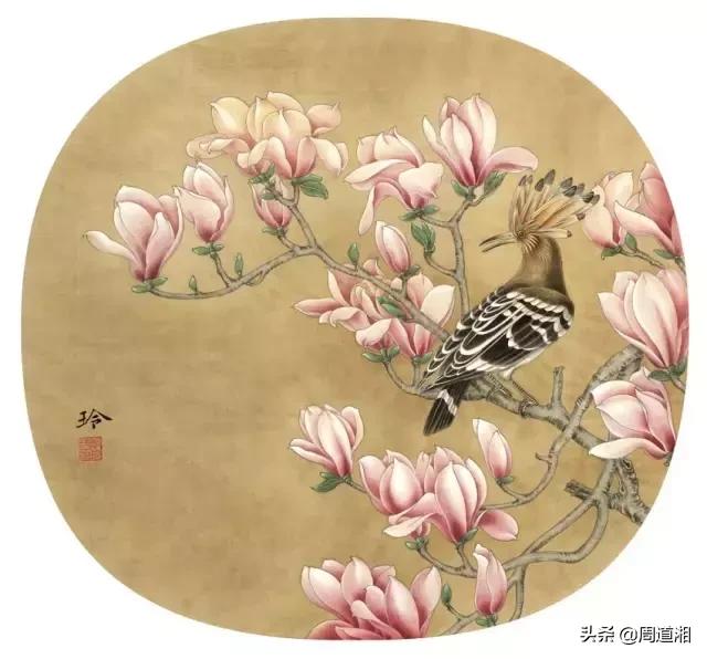 宋人工笔花鸟临摹步骤,工笔花鸟玉兰的画法