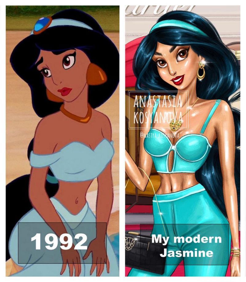 画家笔下的公主：灰姑娘爱Chanel、贝儿爱Gucci，她们都成为网红