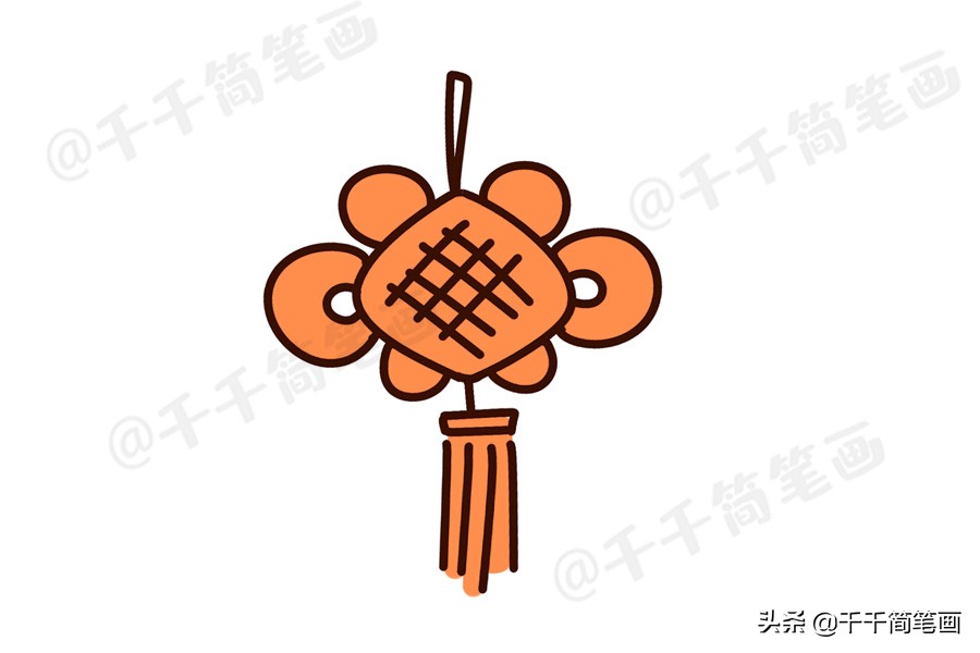 鼠年新年主题简笔画大全,鼠年元旦节简笔画大全