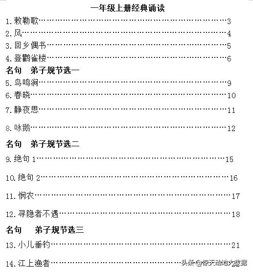 一年级上册词语带拼音大全,一年级上册经典诵读电子版