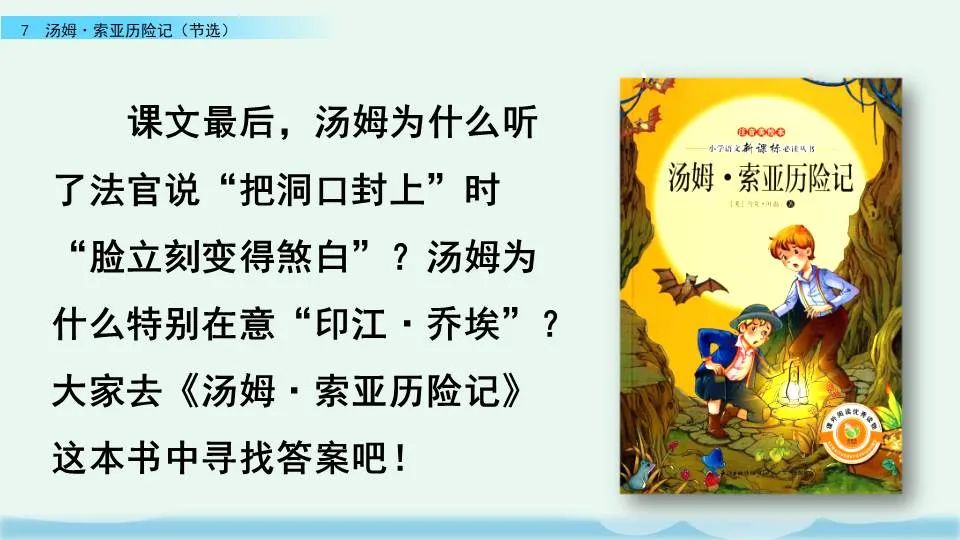 《汤姆索亚历险记》课文+图文讲解+知识点