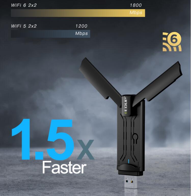 网速跃升即插即用翼联Wi-Fi6USB无线网卡EP-AX1696S上线发售