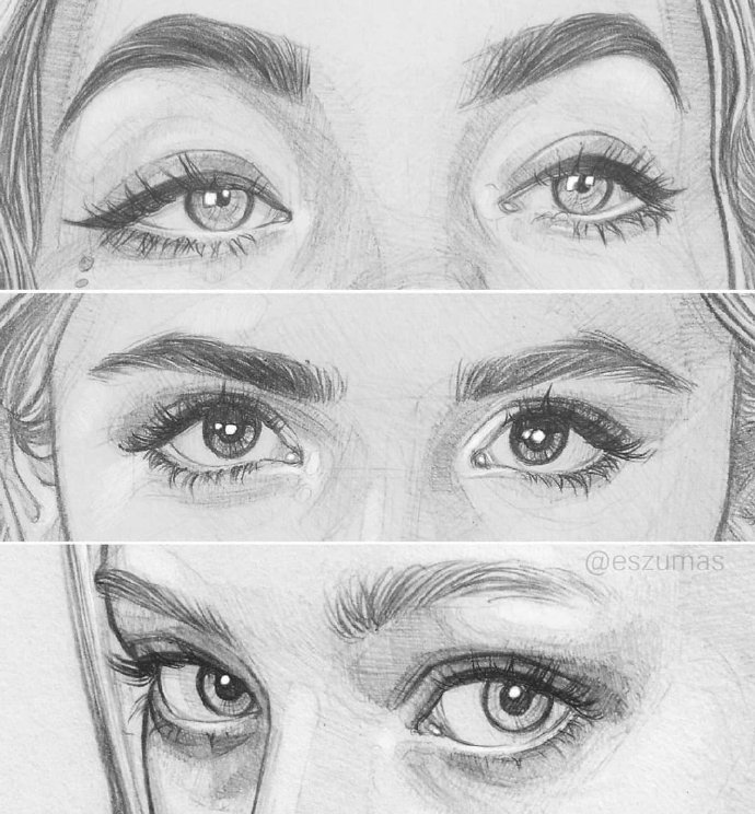 最美眼睛画法,高颜值美少女眼睛画法
