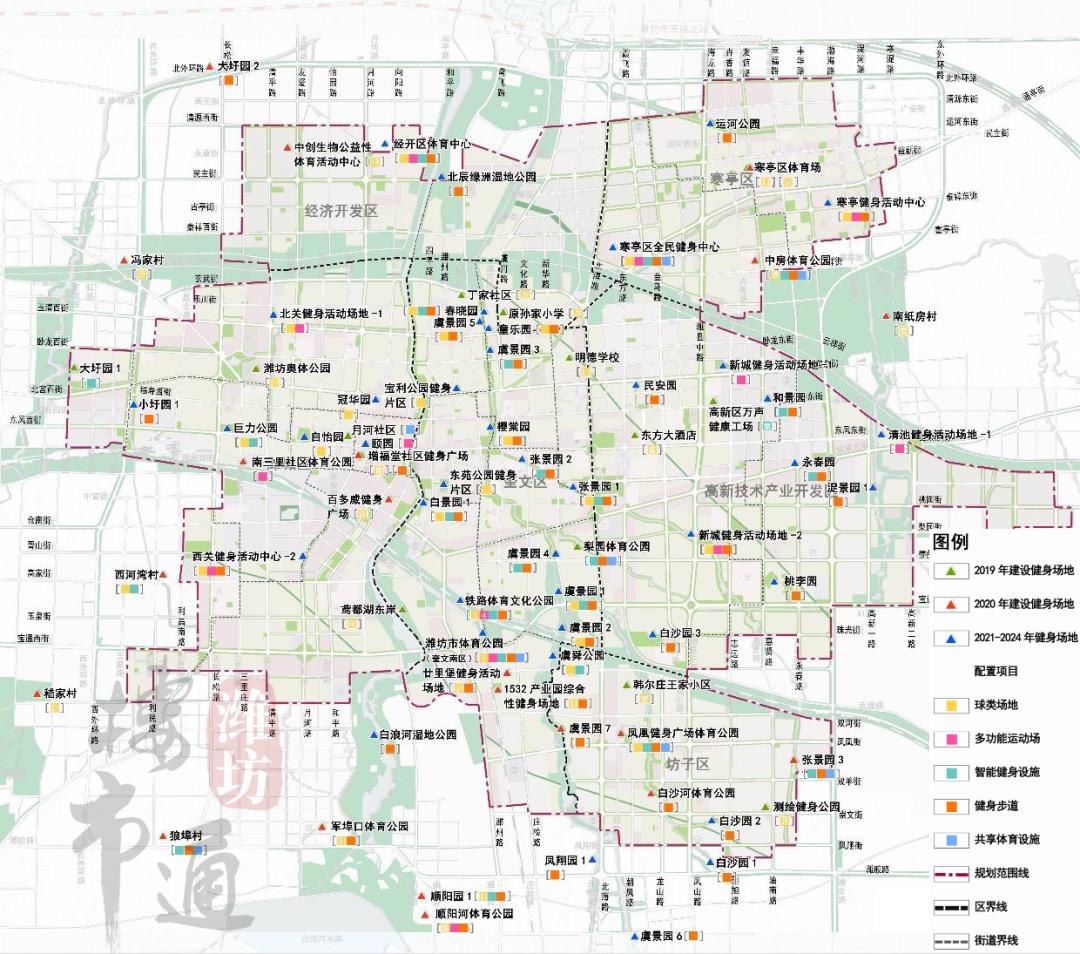 潍坊市奎文区新建项目有哪些,潍坊潍城区奥体中心布局