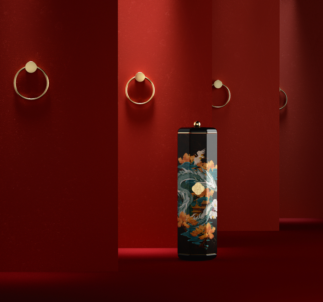 美妆品牌设计效果图,国潮美妆形象设计