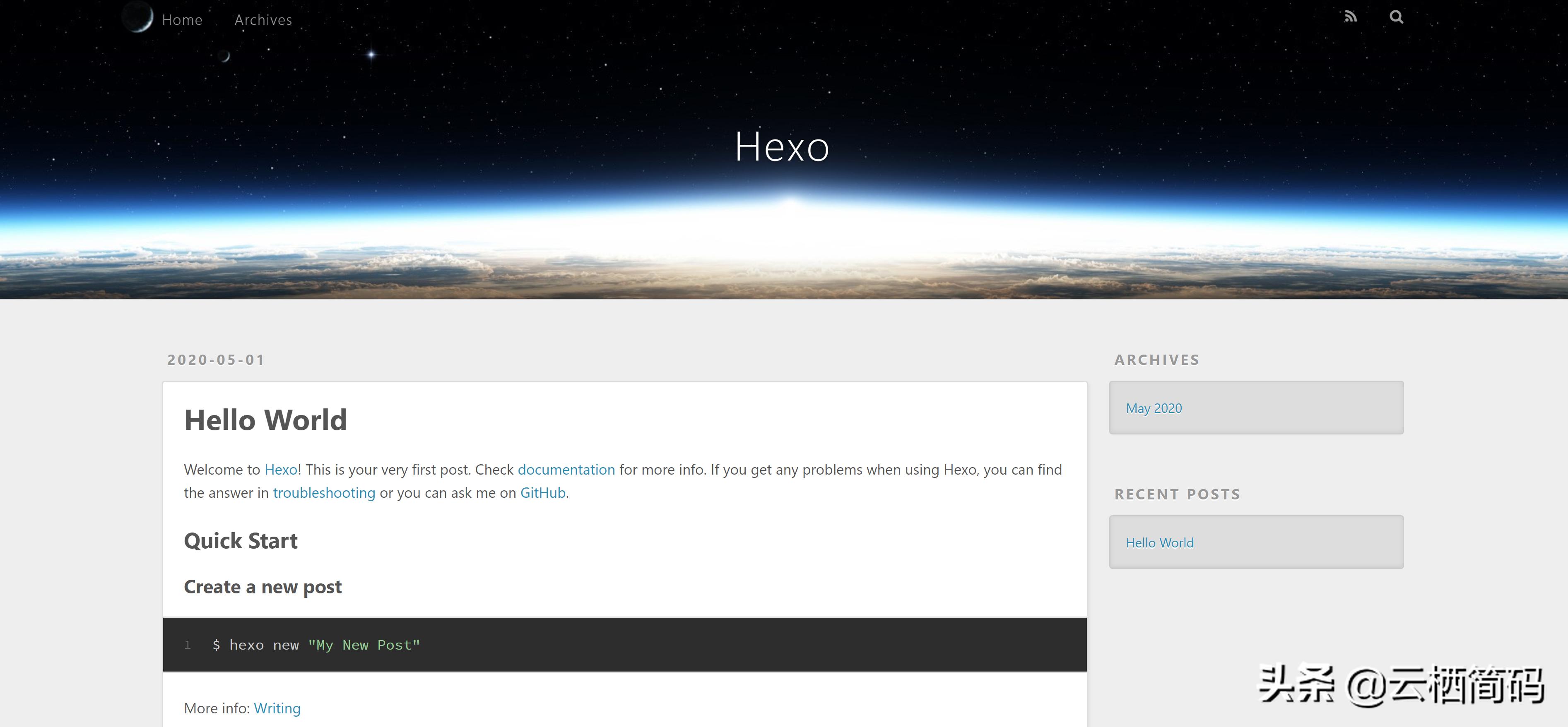 hexo搭建github个人博客,hexo快速搭建博客