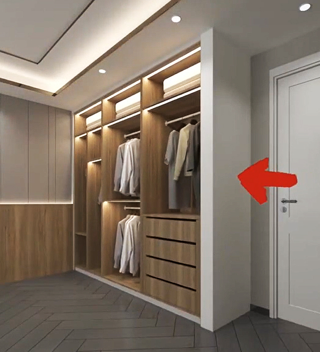 卧室布置一床一衣柜,小平米主卧室多收纳设计方案