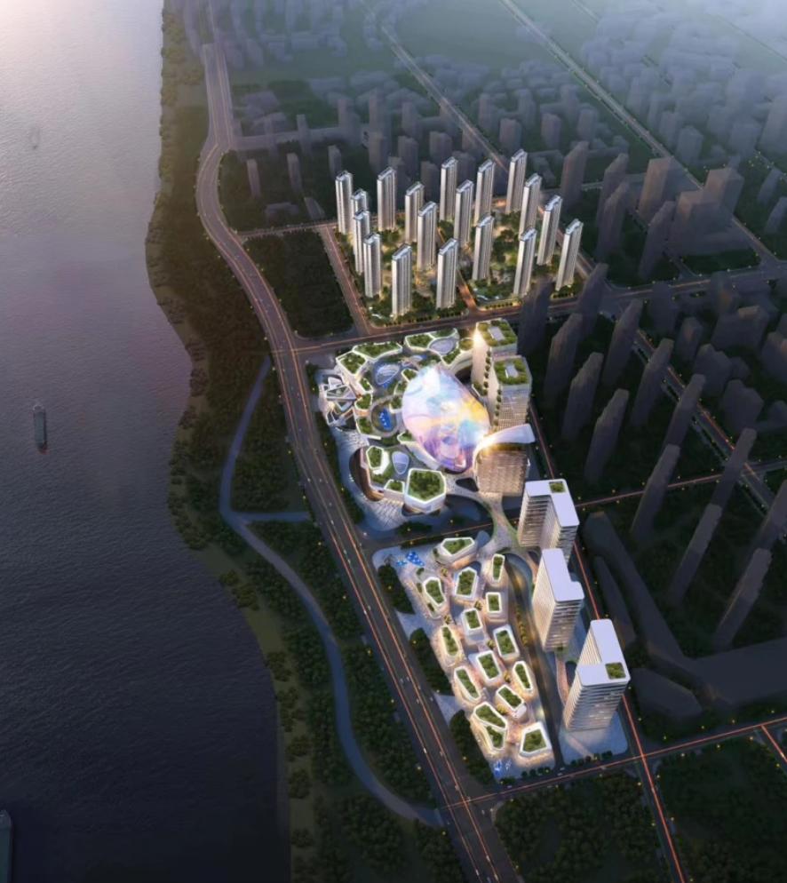 江北超级地标汇港城落地五桥畔！万豪酒店、超豪橙色跑道来了