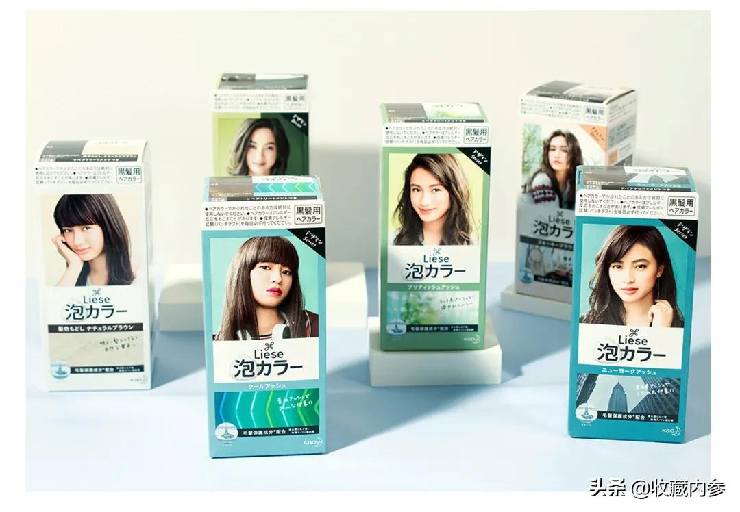 花王kao泡泡染发剂直播间,花王kao染发剂英国灰咖棕