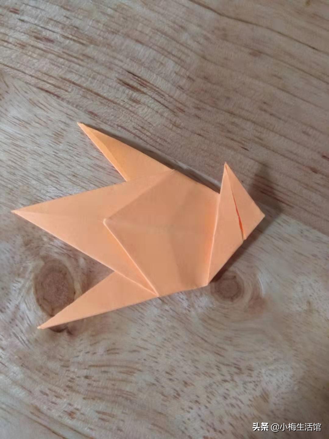 可爱的手工折纸小鱼,折法简单,适合小朋友学的折纸鱼