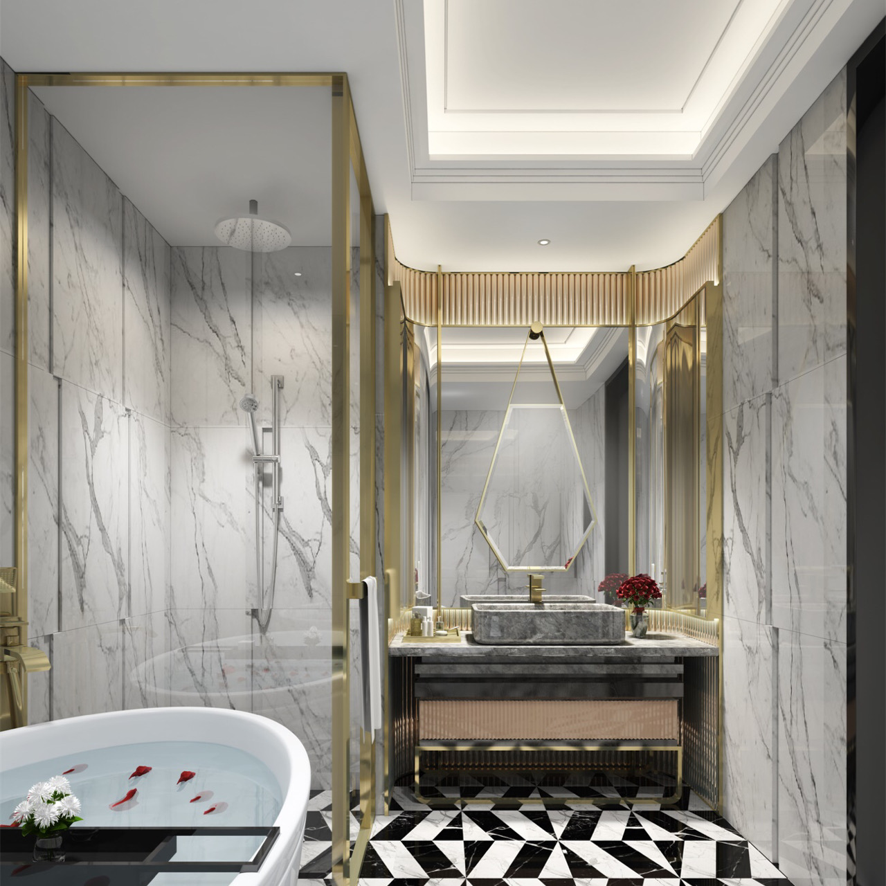 蹲便卫生间设计装修效果图大全,80平方两室一厅卫生间设计效果图