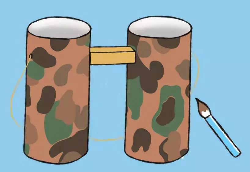 手工制作幼儿园立体天文望远镜,变废为宝手工望远镜制作儿童