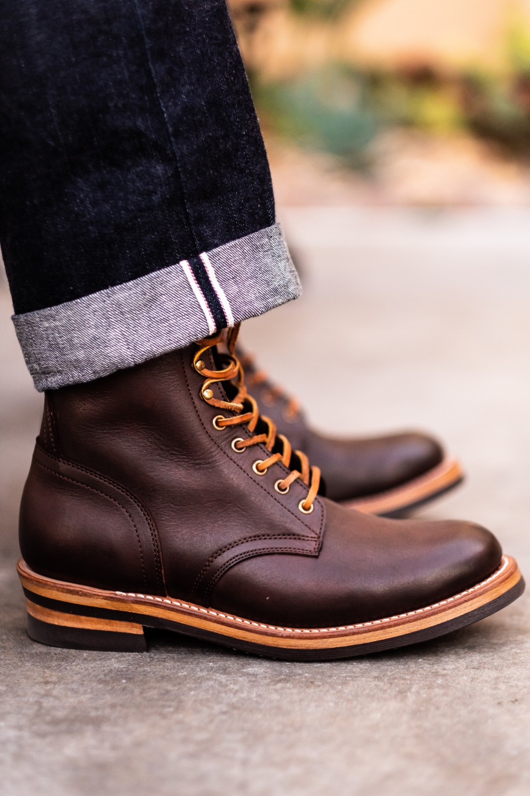 复古民族风长筒靴,工装靴推荐redwing