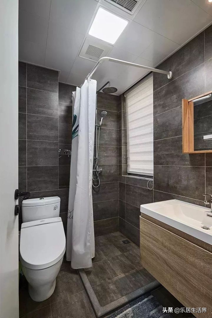 卫生间墙砖和顶最佳颜色效果图,卫生间干湿区墙砖颜色该不该一样