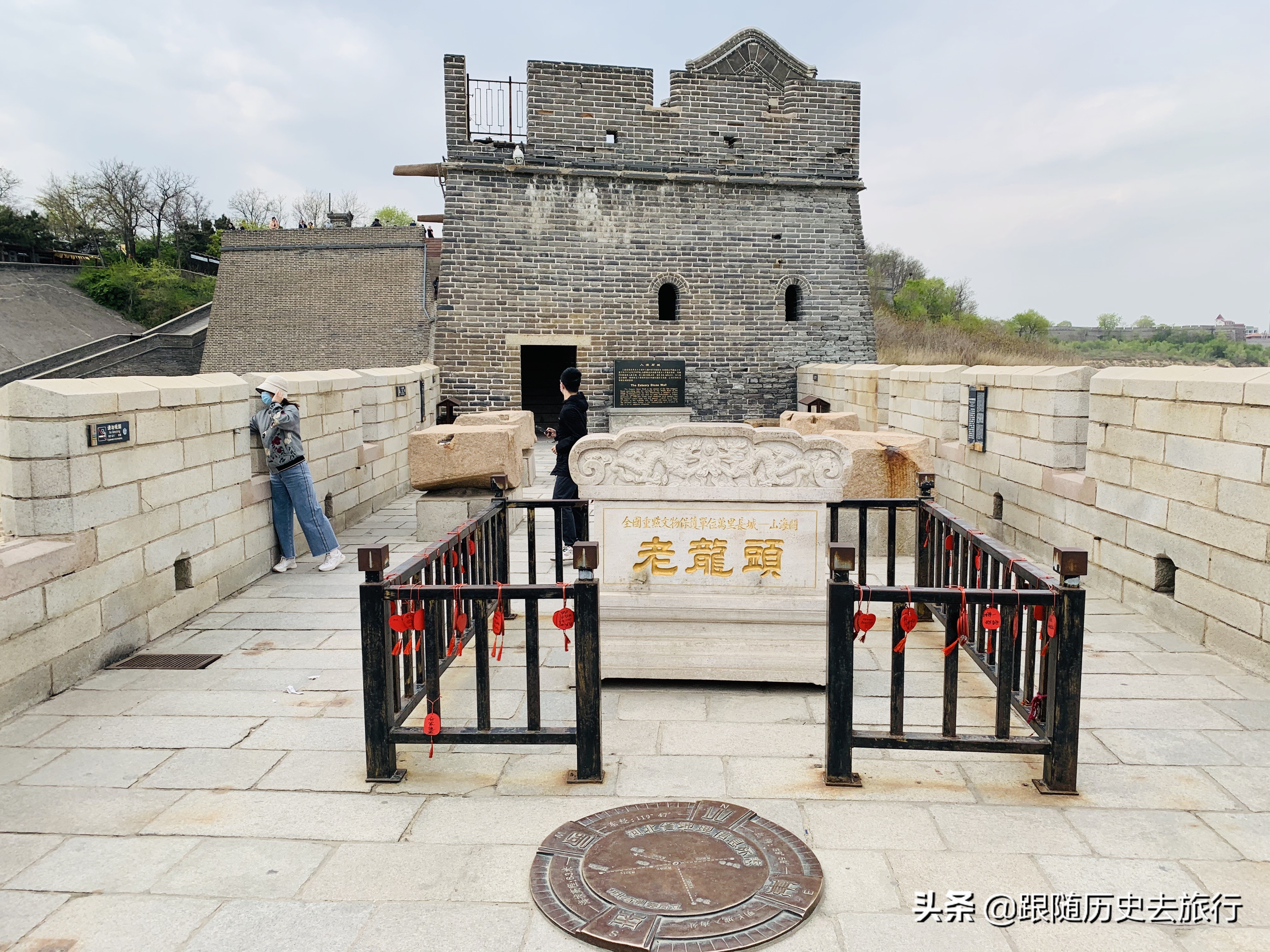 秦皇岛古长城美如画,万里长城老龙头俯视图