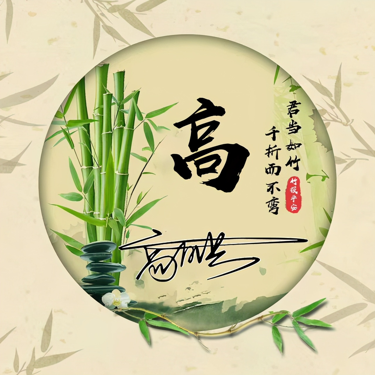 结合自己头像和姓氏的微信头像,可换字带姓氏的微信头像图