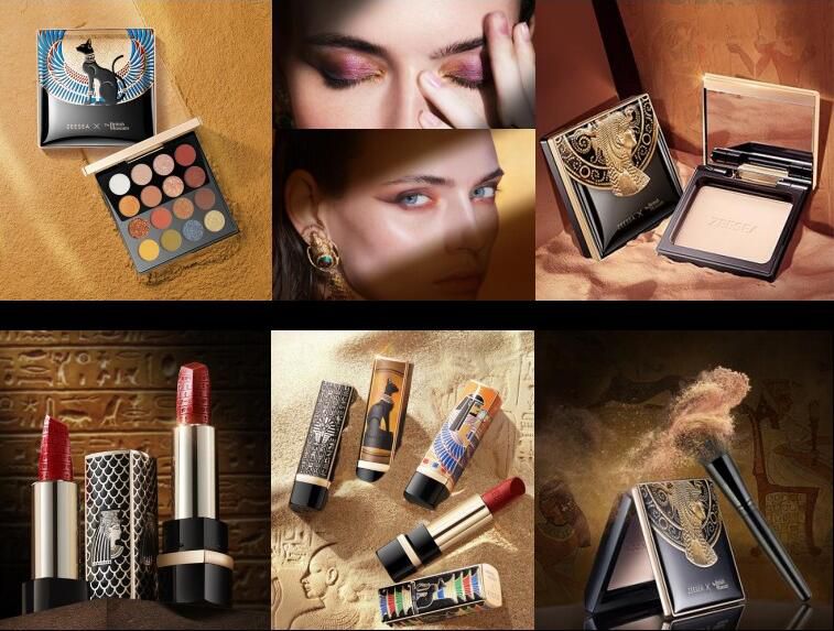 zeesea滋色隔离上妆,zeesea眼影02试色