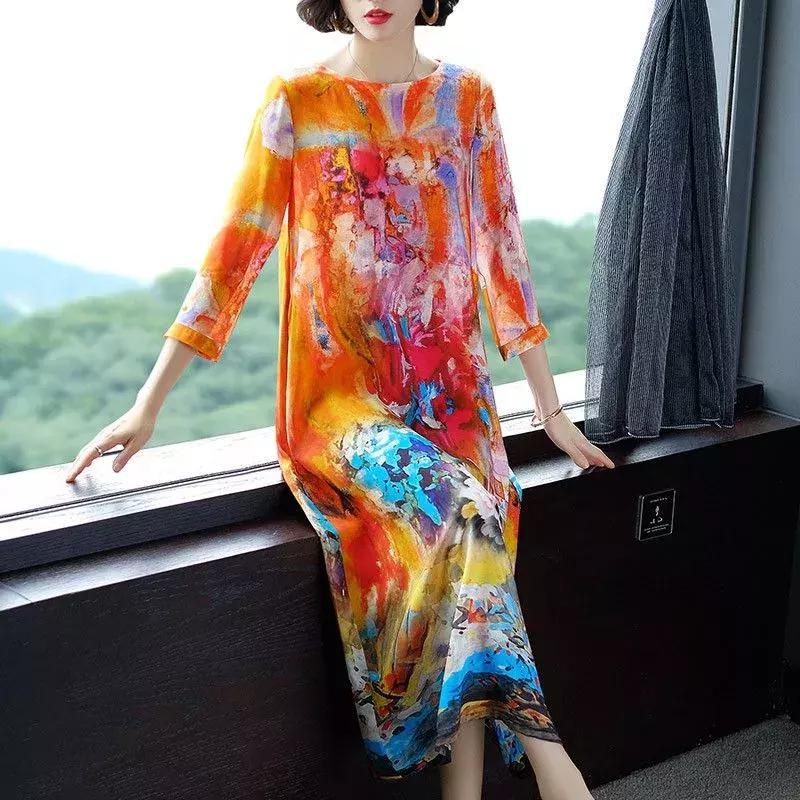 三伏穿的碎花连衣裙,现在的天气最适合穿这款连衣裙